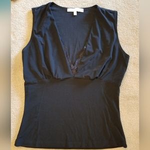 Black sleeveless top